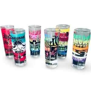 Lot of 6 Souvenir Shot Glasses
